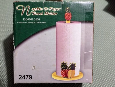 KMC Pineapple Hand Painted Paper Towel Holder - Image 1 of 3