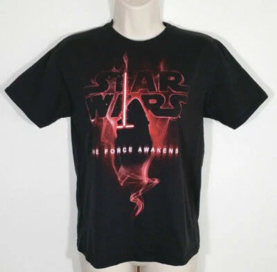 Star Wars Youth Boys Medium Graphic T-Shirt The Force Awakens Black 100% Cotton - Image 1 of 4