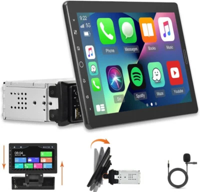 10.1" Single 1 Din Touch Screen Car Stereo Apple Carplay Android Auto MP5 Radio - Image 1 of 4