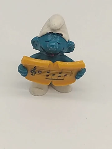 Smurfs Singer Caroler Smurf 20038 Music 1978 Vintage Schleich Figure Peyo Cover