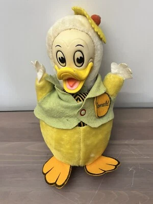 "Juguete de peluche de colección Roly Poly Donald Duck años 50 cara de goma Gund J. Swedlin 9""" Foto 1 de 4