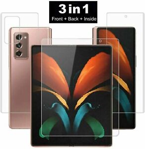 3 in1 For Samsung Galaxy Z Fold 2 5G Full Cover Hydrogel Soft Screen Protector