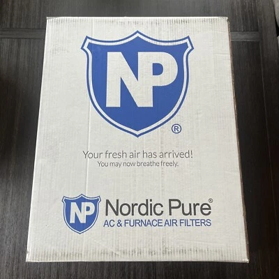 Nordic Pure 20x24x2 Pleated MERV 12 Air Filters Furnace AC 3-Pack AM1 - Image 1 of 4