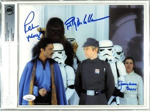 JEREMY BULLOCH, PETER MAYHEW & BILLY DEE WILLIAMS Signed 8x10 Photo BAS Slabbed - Picture 1 of 4