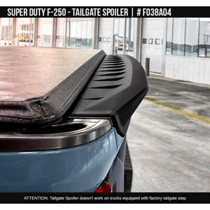 Fits 23-24 Ford F250 F350 Air Design Tailgate Rear Spoiler Satin Black FO38A04
