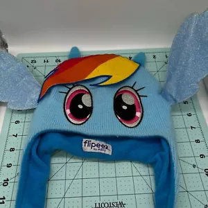 Rainbow Dash FLIPEEZ My Little Pony Children`s Winter Hat NEW Ages 4+ - Picture 1 of 8