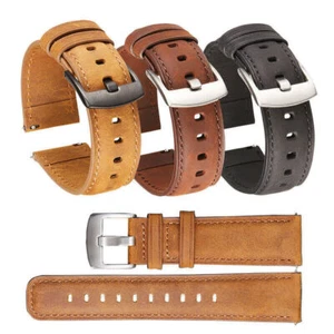 Original Nubuk Leder Uhrenarmband Band Ersatz Universal Armband 20 22 mm - Bild 1 von 19