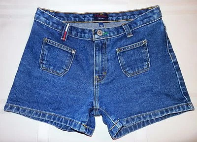 TOMMY джинсы размер 12 SUNNY джинсовой ткани джинсы шорты средний синий 100% хлопок - Изображение 1 из 4
