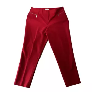 Chaus New York Women’s Size M Dena Dress Pants Zipper Pocket Pants Red - Picture 1 of 15