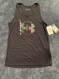 Mädchen YLG Under Armour schwarzes Tank mit rosa und weißen Details - Bild 1 von 6