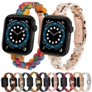 Correa de reloj de pulsera de resina iWatch para Apple Watch Series 7 6 5 4 3 21 - Imagen 1 de 36