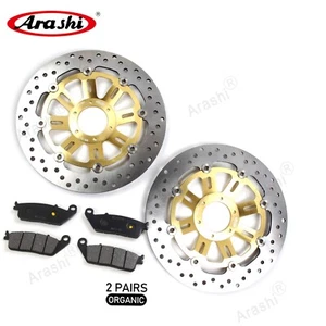For Honda CB-1 CB400F 1989 1990 Front Brake Disc Rotor and Organic Brake Pads - Picture 1 of 5
