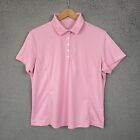 Nike Golf Polo Shirt Womens Extra Large Pink Short Sleeve Fit Dry Active