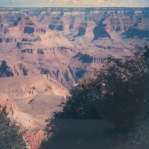 Vintage Polaroid Photo Grand Canyon National Park Sky Trees Found Art Snapshot - Picture 1 of 5