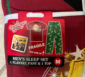 Herren Pyjama Oberteil und Hose Medium A Christmas Story Beinlampe unbenutzt - Bild 1 von 6