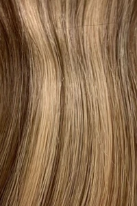 Extensiones de cabello humano con clip Foxy Locks de 16" - bronceado - 1 x 50 g trama enraizada - Imagen 1 de 2