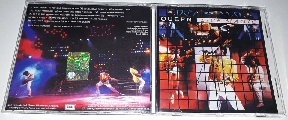 QUEEN LIVE MAGIC CD ITALIEN  RARE PRESSAGE NON COMMERCIAL - Photo 1/1