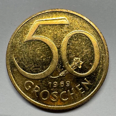 1969 Austria 50 Groschen - Coin #C-019 - Image 1 of 2