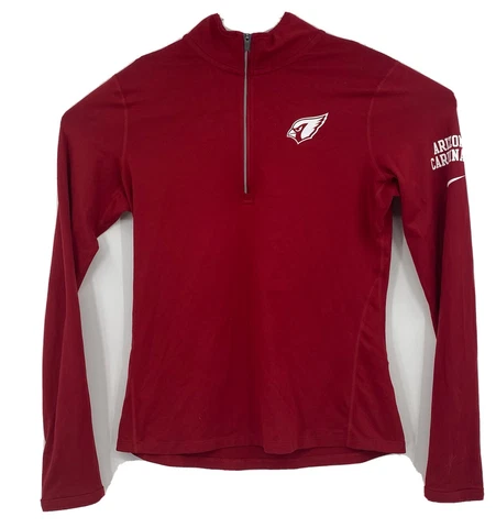Womens Nike Arizona Cardinals Team Apparel 1/4 Zip Pullover Sweater Medium Cover