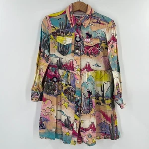 Wrangler X Barbie Little Girls Size XS Western Rodeo Pearl Snap Dress - Picture 1 of 10