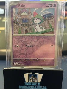 Ralts 027/091 Pokémon Scarlett & Violet: Paldean Fates Reverse Holo Foil - Picture 1 of 3