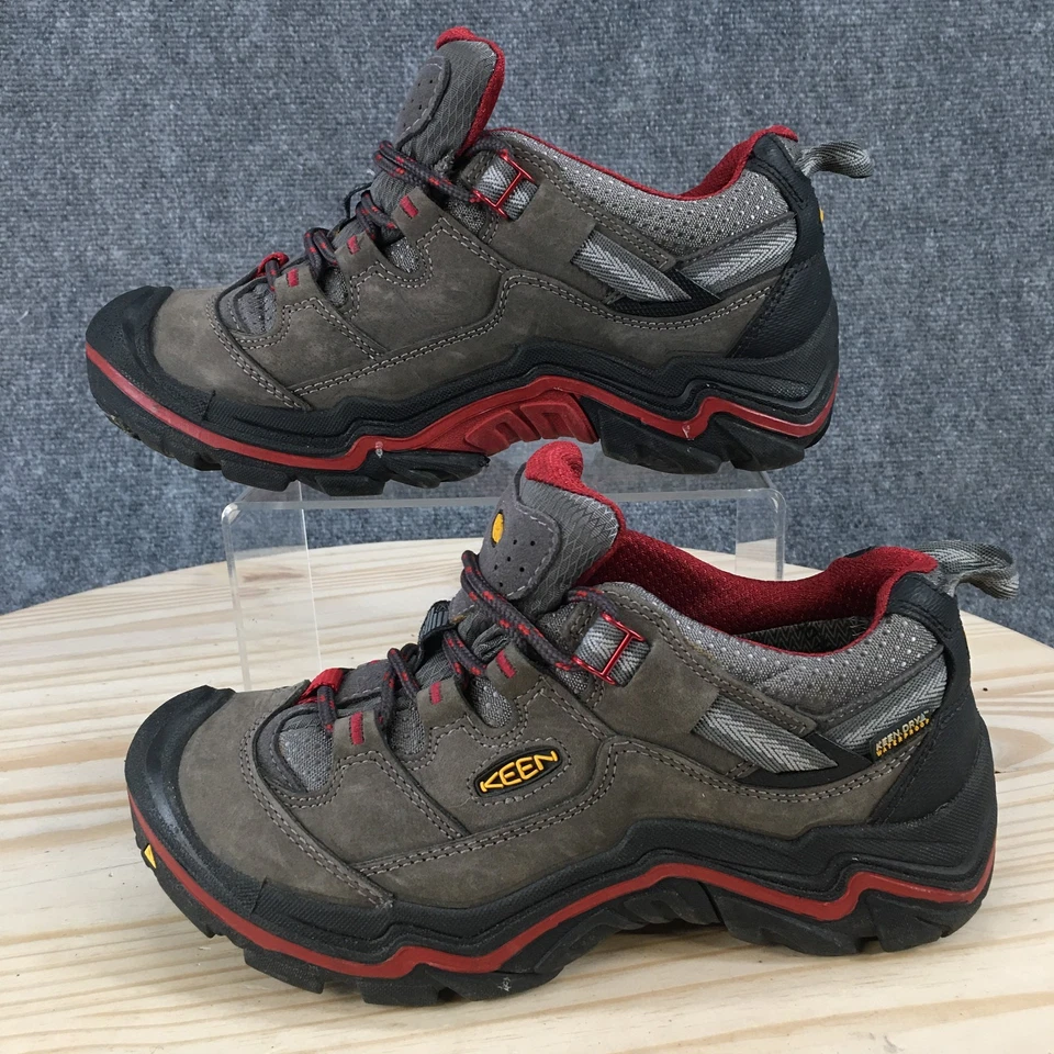Keen Shoes Mujer 6.5 Durand Bajo Impermeable Senderismo Tenis 1011557 Gris Rojo Foto 1 de 4