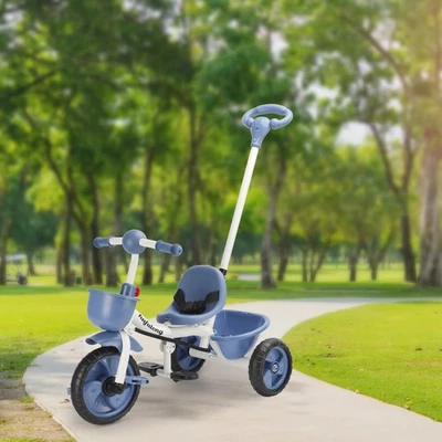 Triciclo con mango de empuje para niños y niñas Triciclo para niños y niñas Foto 1 de 4