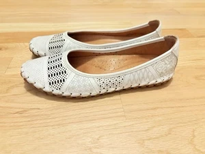 Spring Step Kenyetta Leather Ballet Slippers Women’s Size 38 US 8 Made In Turkey - Picture 1 of 6