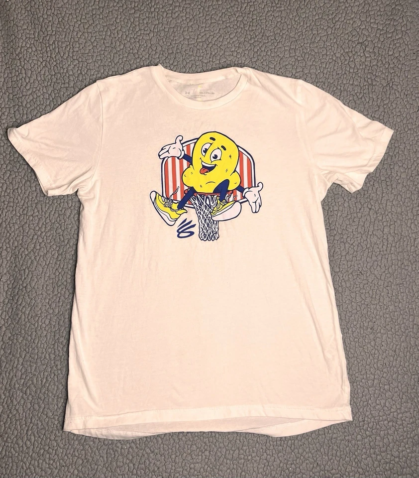 Under Armour T-Shirt Boys Curry Popcorn Tee White Little Boys Size YXL - Image 1 of 4