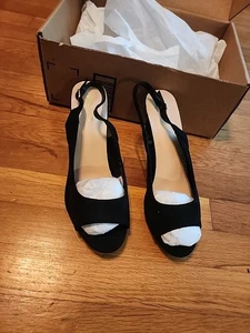 Dream Pairs Damen-Pumps klobiger Absatz Plateau Peeptoe Slingback elegant... - Bild 1 von 7