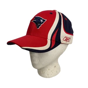 Reebok NEW ENGLAND PATRIOTS "Flying Elvis" (Adjustable) Cap Hat RED Blue Youth - Picture 1 of 11
