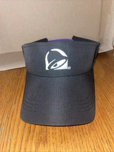 Exclusive Taco Bell Drop Visor Hat Black Purple Hook Loop Adjustable Uniform SH3 - Picture 1 of 5