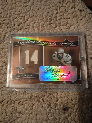 Limited Legends Steve Largent With Auto And Game Worn Patch 11/14 - Image 1 of 4