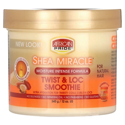 African Pride Shea Miracle Moisture Intense Twist & Loc Smoothie 12 oz. Jar, - Image 1 of 4
