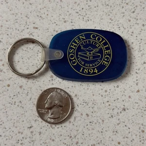 Goshen Indiana College Blue Vintage Keychain Key Ring #51294 - Picture 1 of 2