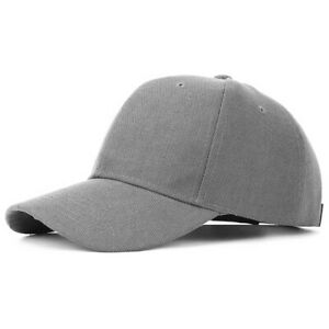 Plain Baseball Caps Adjustable Solid Blank Hat Polo Style Curved Visor Army Cap