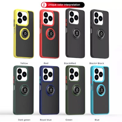 For ZTE Blade V60 Smart Luxury Hybrid Armor Ring Holder Magnetic Back Case Cover - Image 1 of 4