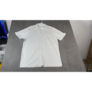 Alfani Button Down Shirt White Patterned Short Sleeve Casual Top 2XL - Picture 1 of 7