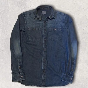 John Lewis Denim Shirt Small Crafted with Care Blue - Picture 1 of 5