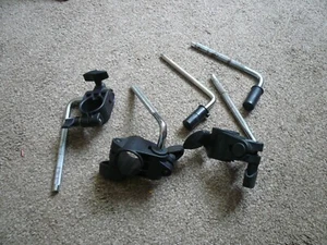 3 x Roland rack clamps with L rods and 2 L rods - Picture 1 of 4