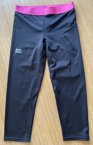 BIDI BADU Capri Leggings mit Balltasche - schwarz mit pinkem Bund - Gr. L - Bild 1 von 8