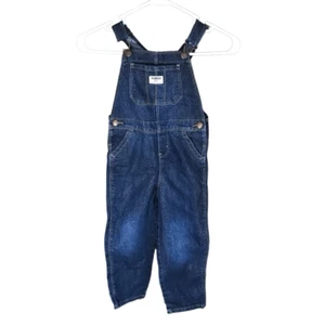 Osh Kosh Overalls jean denim girls Size 5T toddler farmer blue shimmer (V5) - Picture 1 of 5