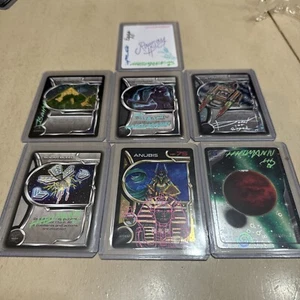 Interstellar Tcg Artist Signed Cards Plus RZADKI BŁĄD Puste podpisane przez zespół - Zdjęcie 1 z 14