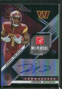 2022 Jahan Dotson Rookie Auto Patch 1/1 XR Laundry Tag #RSA-JD Commanders READ - Picture 1 of 3