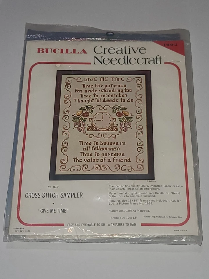 Bucilla Creative Needlecraft Dame Tiempo Sellado Nuevo Antiguo Stock Foto 1 de 2