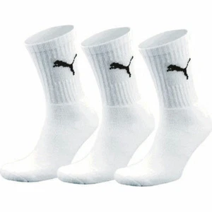 Puma Sports Crew Sock White 9 - 11 Pack of 3 - Picture 1 of 2
