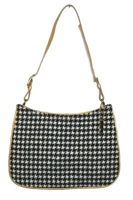 Vintage COACH Girlie Boucle Hobo Houndstooth Wool Leather Handbag EUC - Image 1 of 4