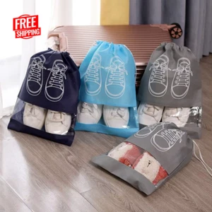 5Pcs/Set Shoe Storage Bag with Thickened Non-Woven Fabric Strap Mouth Large Capa - Picture 1 of 16