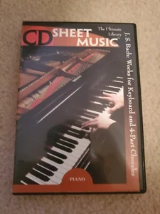 CD Noten Klasse J.S. Rückseite funktioniert für Keyboard & 4-teilige Choräle PC & Mac - Bild 1 von 2