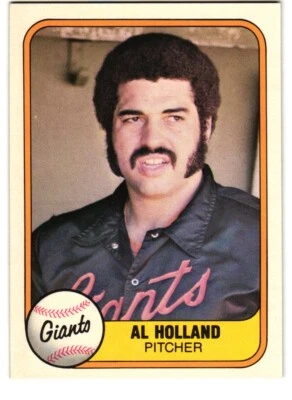 1981 Fleer #445 Al Holland San Francisco Giants Rookie - Image 1 of 2